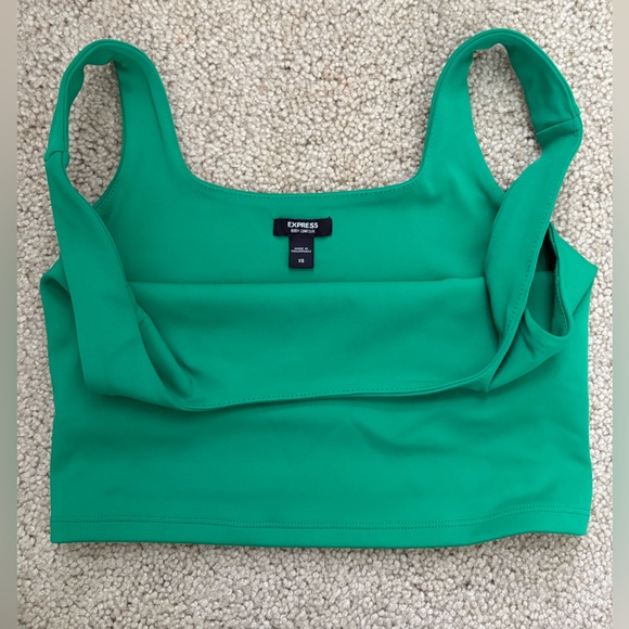 Express Green Cropped Tank Top - Picture 3 of 3